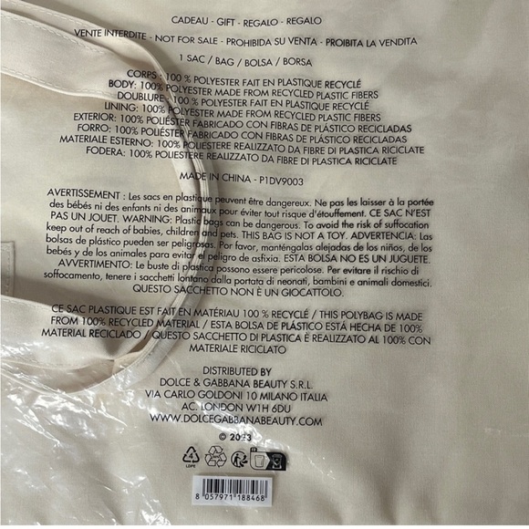 Dolce & Gabbana Devotion Cream Canvas Large Tote Bag Purse D&G Gold Heart Plaque - Picture 9 of 14